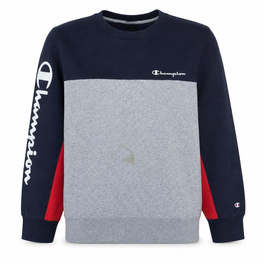 Champion Men's Blue Grey Red XL Pullover Sweatshirt Crew Neck Logo
