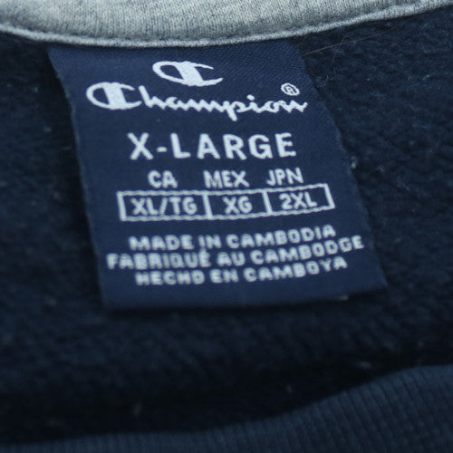 Champion Men's Blue Grey Red XL Pullover Sweatshirt Crew Neck Logo