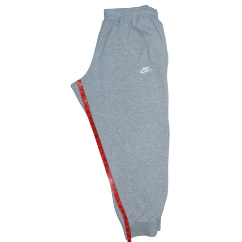 Nike Men's Grey 2XL Sweatpants Regular Fit Fleece Tapered