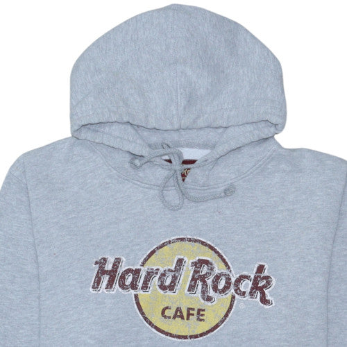 Hard Rock Cafe Women's Grey Pullover Hoodie Large Cotton Blend