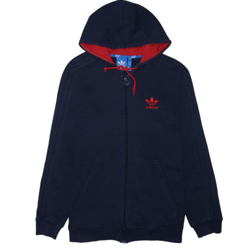 Adidas Mens Blue Full Zip Hoodie XL Sports Fleece Sweatshirt