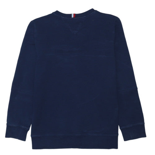Tommy Hilfiger Boys Blue Crew Neck Logo Pullover Sweatshirt Size 164