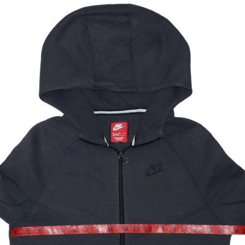 Nike Boys Black Full Zip Hoodie XL (158-170cm) Fleece Casual Hooded Sweatshirt