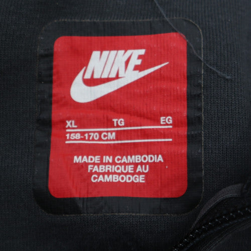 Nike Boys Black Full Zip Hoodie XL (158-170cm) Fleece Casual Hooded Sweatshirt