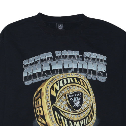 Cotton On Men’s Black Raiders Super Bowl Sweatshirt M Regular Fit