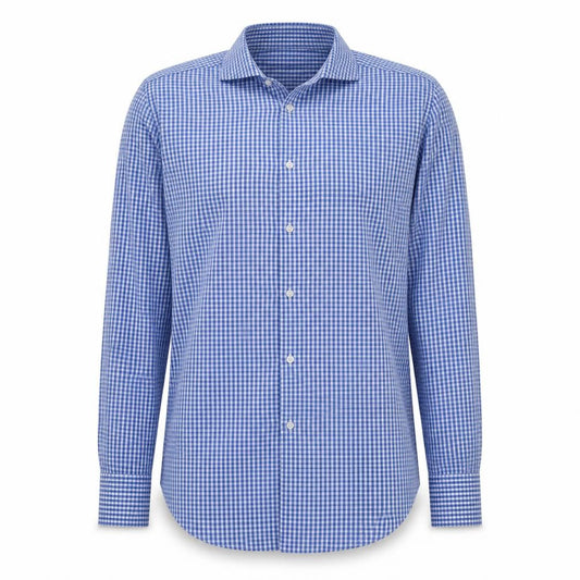 Hugo Boss Men's Blue Slim Fit Checked Long Sleeve Button-Up Shirt Size 40