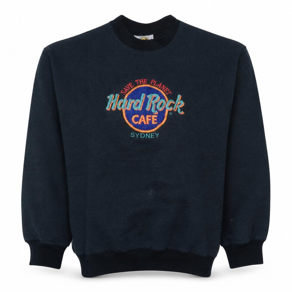 Hard Rock Cafe Sydney Womens Black Medium Pullover Sweatshirt