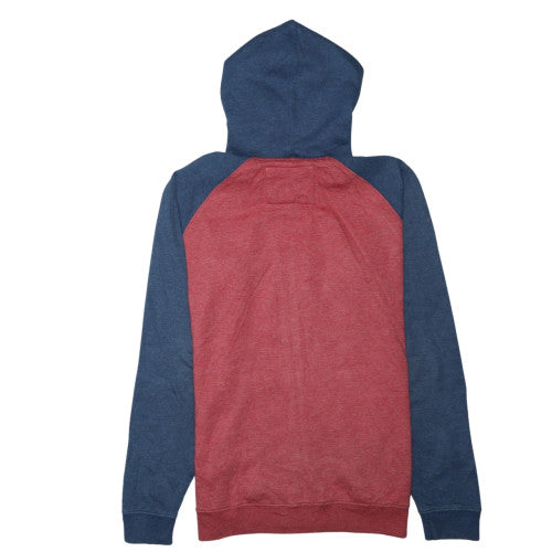 Quiksilver Men's Red & Blue Full Zip Hoodie XL Regular Fit