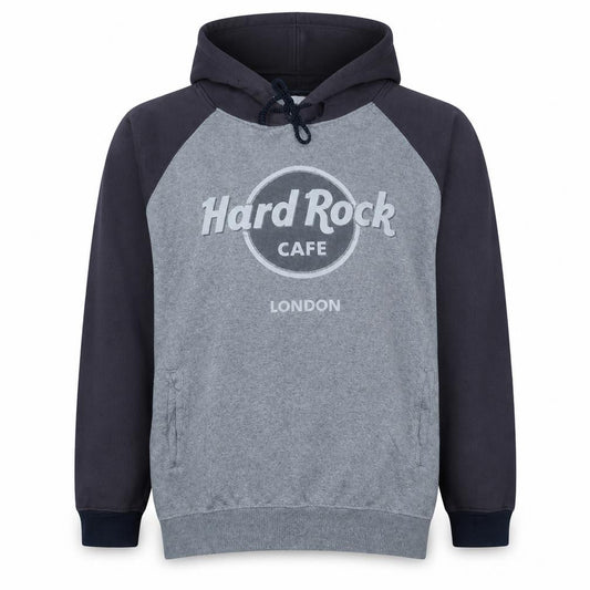 Hard Rock Cafe London Men's Grey Pullover Hoodie Size L