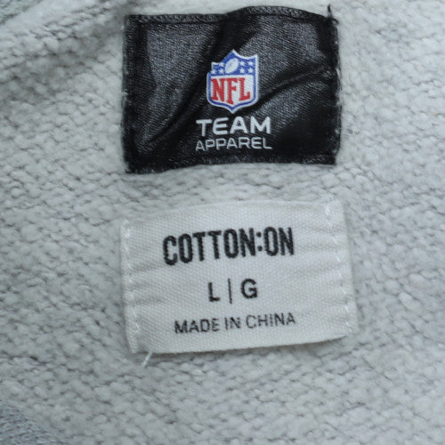 Cotton On Womens Grey Miami Dolphins Pullover Hoodie L NFL Team Apparel