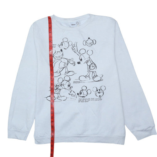 Disney x Primark Womens White Mickey Mouse Sketch Sweatshirt XL 18/20