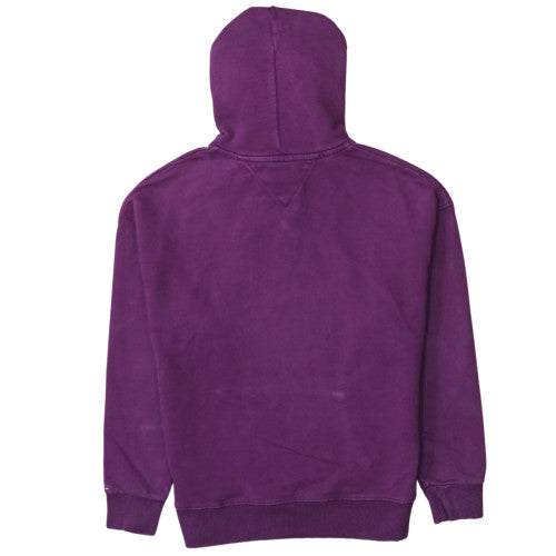 Tommy Jeans Womens Purple XS Pullover Hoodie with Logo Print