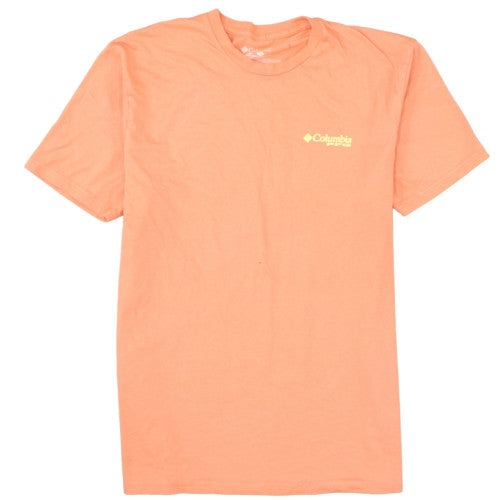 Columbia Men's Orange XL Graphic Fish Print Cotton T-Shirt