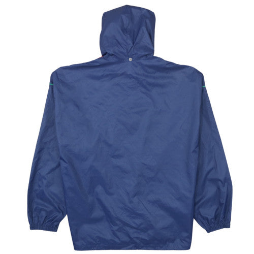 Adidas Men's Blue Retro Hooded Windbreaker Jacket Size S 38in