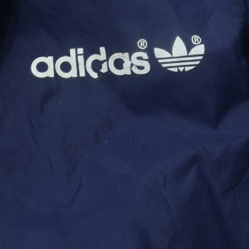 Adidas Men's Blue Retro Hooded Windbreaker Jacket Size S 38in