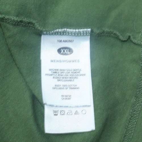 Columbia Men's Green 2XL Cotton Crew Neck Short Sleeve T-Shirt