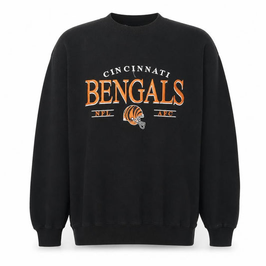 Lee Sport Mens Black Cincinnati Bengals Pullover Sweatshirt L