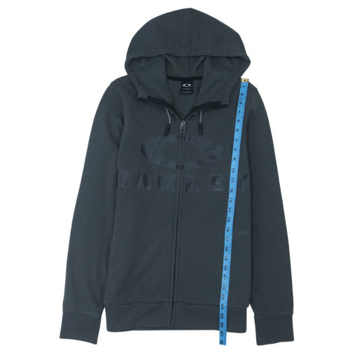 Oakley Men's Black Full Zip Hoodie M Athletic Fit Logo Fleece