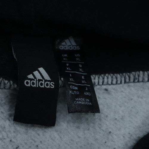 Adidas Men's Black XL Pullover Hoodie Fleece Logo Sportswear