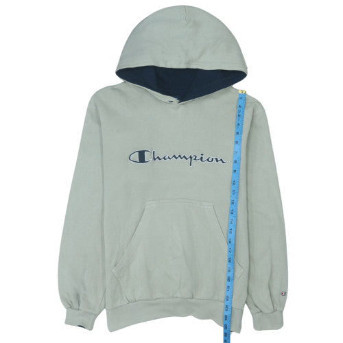 Champion Men's Grey Small Pullover Hoodie with Logo