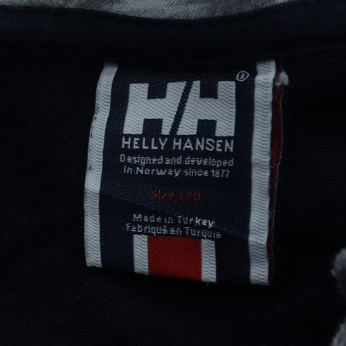 Helly Hansen Men's Blue Pullover Hoodie L Logo Graphic Cotton