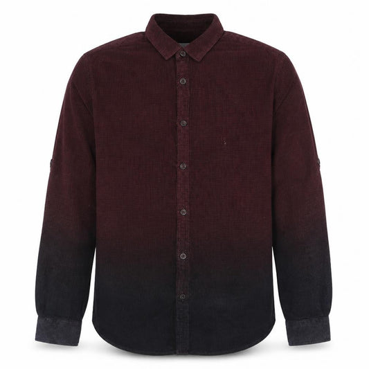 Calvin Klein Men's Brown Slim Fit Cotton Corduroy Shirt M