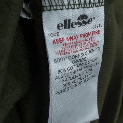 Ellesse Men's Green Pullover Hoodie XS Regular Fit Logo