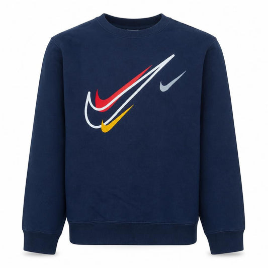 Nike Men's Blue Pullover Logo Sweatshirt Size S