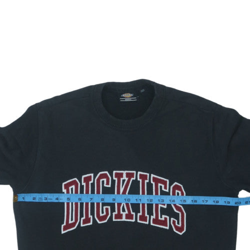 Dickies Men's Black Small Crew Neck Logo Sweatshirt