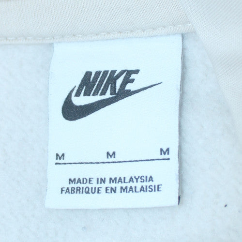 Nike Men's Beige Pullover Hoodie M Fleece Lined Regular Fit