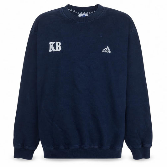 Adidas Men’s Blue Pullover Sweatshirt L Crew Neck Sports Embroidered
