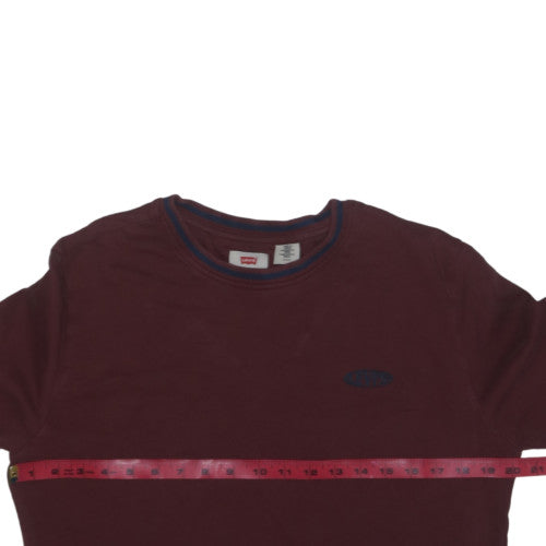 Levi's Men's Red Crew Neck Pullover Sweatshirt Size M