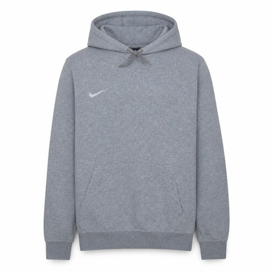 Nike Men's Grey Pullover Hoodie L Regular Fit Fleece Sweatshirt