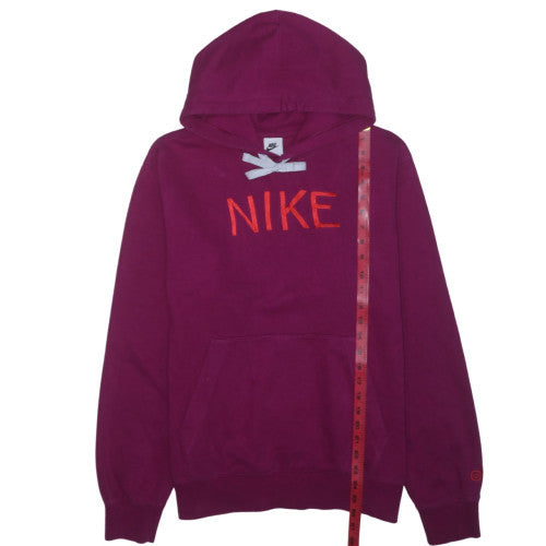 Nike Women’s Purple Pullover Hoodie Medium Logo Graphic Sweatshirt