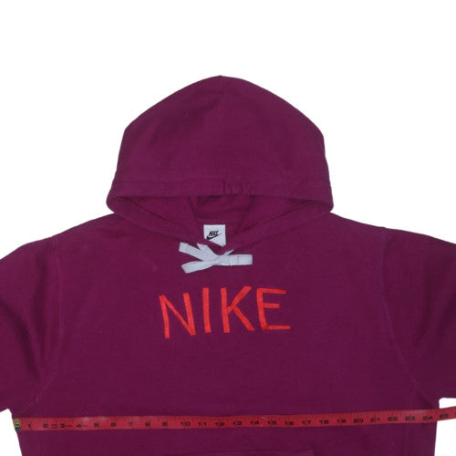 Nike Women’s Purple Pullover Hoodie Medium Logo Graphic Sweatshirt