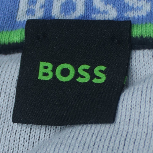 BOSS Mens Blue 3XL 1/2 Zip Cotton Knit Sweatshirt