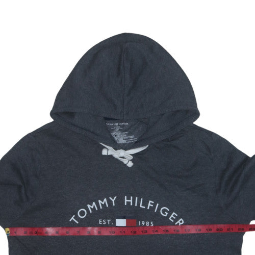 Tommy Hilfiger Men's Grey Pullover Hoodie L Classic Logo Fleece