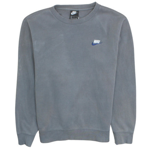 Nike Men's Grey Pullover Crew Neck Sweatshirt M Regular Fit
