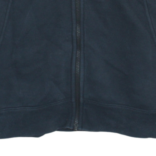 Nike Men's Black 2XL Full Zip Hoodie with Logo and Pockets