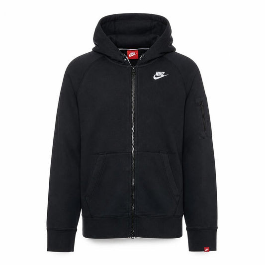 Nike Men's Black Full Zip Hoodie Size M Cotton Sportswear