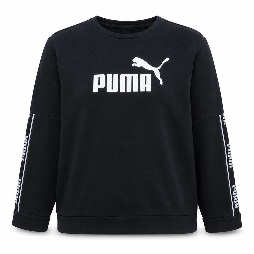 Puma Mens Black 2XL Crew Neck Graphic Logo Pullover Sweatshirt