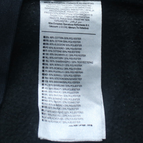 Adidas Womens Black 14 Pullover Hoodie Cotton Blend Logo Detail