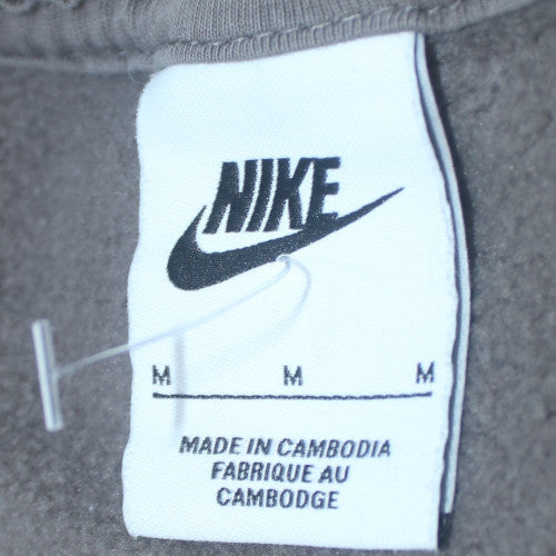 Nike Womens Grey Crew Neck Pullover Sweatshirt M Cotton Blend