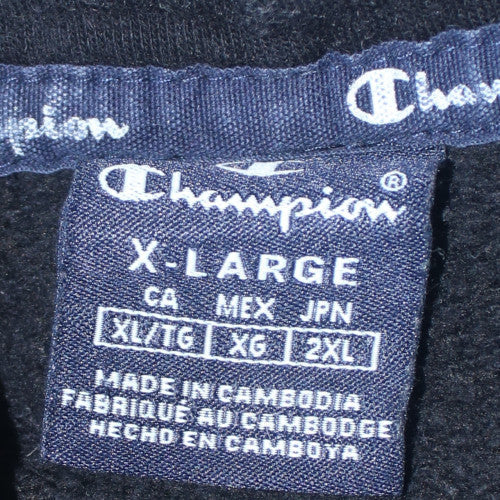 Champion Men's Black XL Pullover Hoodie Fleece Sweatshirt