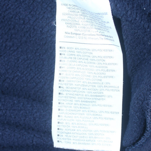 Nike Men's Blue Pullover Hoodie L Graphic Fleece Sportswear