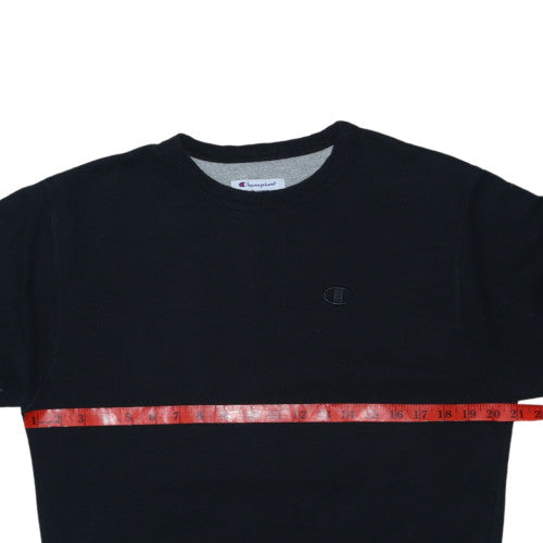 Champion Men's Black Crew Neck Pullover Sweatshirt Size S
