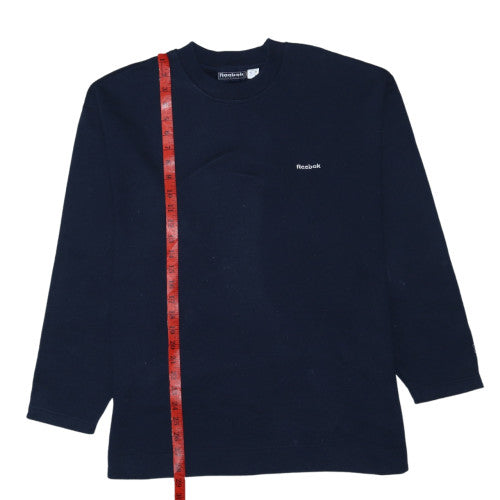 Reebok Women's Navy Blue Crew Neck Pullover Sweatshirt Size M