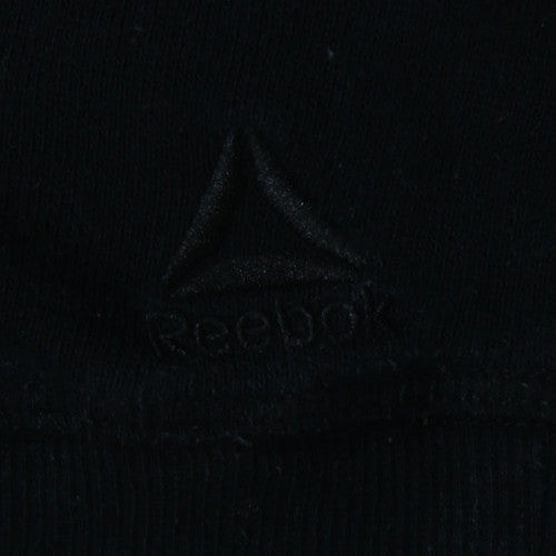 Reebok Men’s Black Pullover Hoodie L Regular Fit Fleece Sportswear