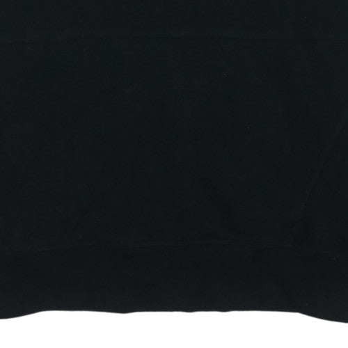 Reebok Men’s Black Pullover Hoodie L Regular Fit Fleece Sportswear
