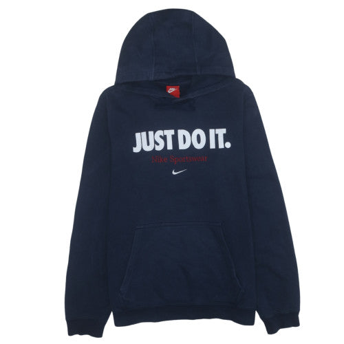 Nike Men's Navy 'Just Do It' Pullover Hoodie Size M